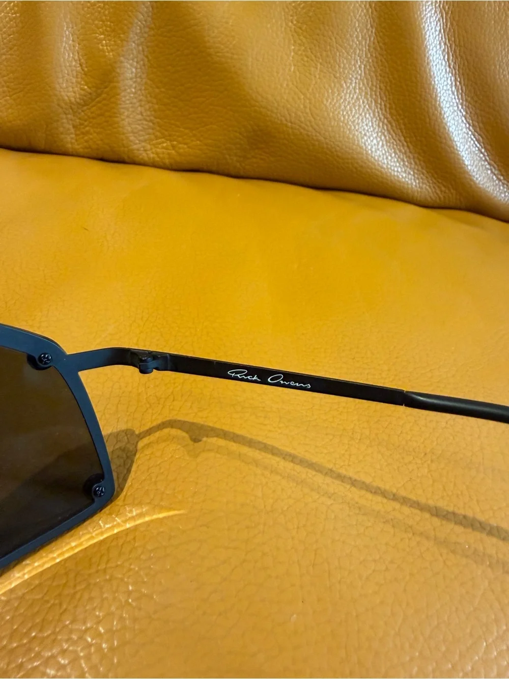 Rick Owens Matte Black Shield Sunglasses